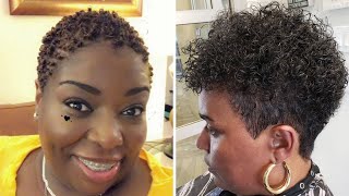 Women Short Hairstyles | Heatless Curls | Defined Shiny Curls For Short Natural Hair | Wendy Styles.