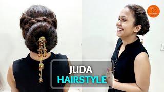 Juda Hairstyle - Wedding Hairstyles - Party Hairstyle - Bridal Hairstyle - Donut Bun Hairstyle
