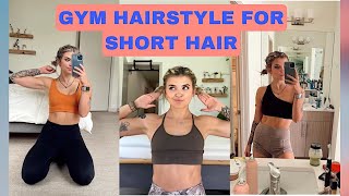 Easy And Cute Gym Hairstyle For Short Hair Tutorial