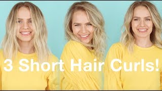 3 Ways To Curl Short & Lob Hair! - Kayleymelissa
