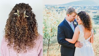 Easy Wedding Hairstyle For Naturally Curly Hair