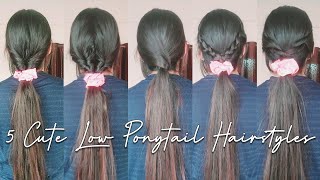 5 Cute Low Ponytail Hairstyles|Easy Ponytail Hairstyles For College