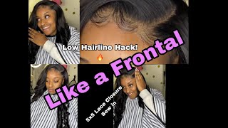 How To: 5X5 Lace Closure Sew In | Like A Frontal Method | Low Hairline Hack