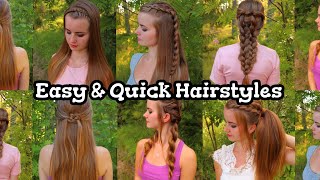 Easy & Quick Heatless Hairstyles For Long Hair | Back To School Hairstyles