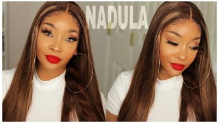 Ombre Blonde Highlighted Straight Lace Closure Wig| Ft. Nadula Hair