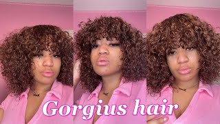 Honest Gorgius Hair Curly Shag Bang Unit Review| Must Buy!