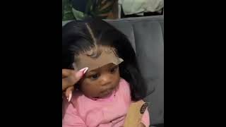 Cute Baby Lace Closure Huamn Hair Wig#Wigs #Wiginstall #Blackmagic #Hair #Bundles
