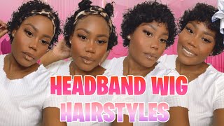 6 Easy Ways To Style Your Pixie Headband Wig || Easy Spring Hairstyles 2022