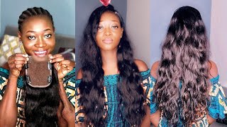 How To Install Clip Ins With A Lace Closure Ft Amazingbeautyhair Body Wave Clip In