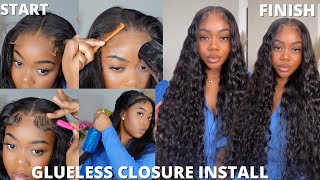 The Prettiest Loose Wave Wig !! Easy Glueless  Closure Wig Install Ft Wiggins Hair