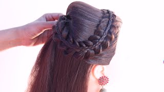 Easy-Going Hairstyle For Open Hair | Hairstyle For Wedding | Hairstyle For Saree | Hair Style Girl