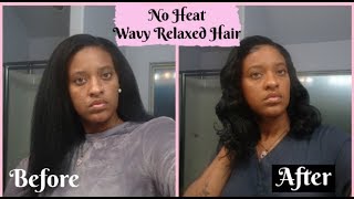 How To Get Silky Bouncy Curls Overnight | No Heat | Relaxed Hair