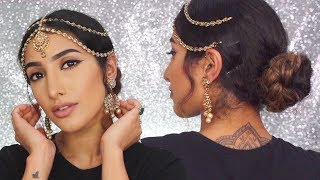 Indian Wedding Hairstyle 3 Step Chignon For Frizzy Hair Ad