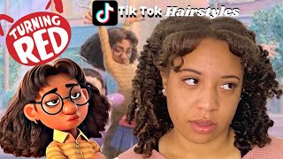 I Did Priya’S Hairstyle From Turning Red!!! Super Cute And Easy Curly Tik Tok Hairstyles!