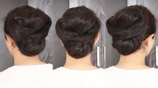 Stunning Bun Hairstyle For Medium/ Long/ Frizzy/ Oily Hair