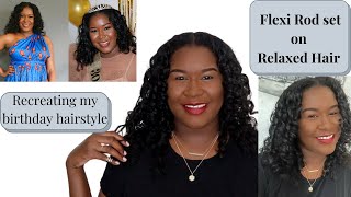Flexi Rod Set On Relaxed Hair | How To Flexi Rod Set Relaxed Hair