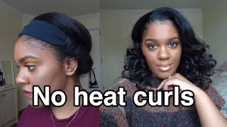 Curly/ Wavy Hair Without Heat Ft. Curleeze |Relaxed Hair| Peggypeg_