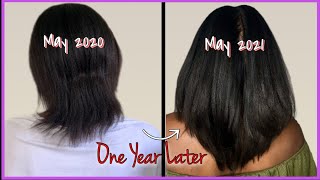 Relaxed Hair Growth Journey One Year Later (With Pictures)