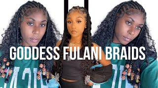 Summer Hairstyle / Goddess Fulani Knotless Braids + Crochet ( For Beginners)