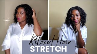 How I Stretch My Relaxed Hair | Moisture Routine | Simple Protective Style