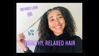 Wash N’ Go Routine For Healthy, Relaxed Hair ‍♀️ | Curly, Defined Look No Heat!