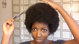 Afro Look For Short 4C Natural Hair | Heatless Blow Out | Protective Style | Feneti