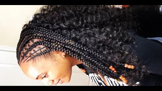 #526. Tribal Braids With Crochet Curly Hair ; Trendy Tress