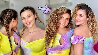 How To Braid Curly Hair Step By Step For Beginners + Braid Out For Defined Heatless Waves