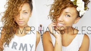 Quick Summer Curly Hairstyles ♡