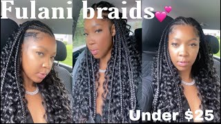Fulani Braids With Curls In The Back | $25 Hairstyle