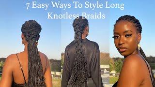 7  Ways To Style Long Knotless Braids With Curly Ends