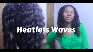 Heatless Waves For Relaxed Hair/ How I Oil My Hair