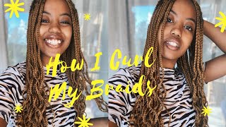 How To Curl Braids With Hot Water (Quick + Easy) | South African Youtuber