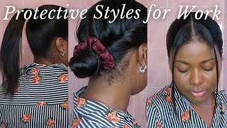 Quick Protective Relaxed Hair Styles For The Workplace