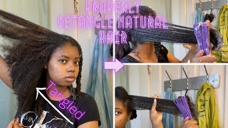 How To Properly Detangle Your Natural Hair For Length Retention! #Naturalhair
