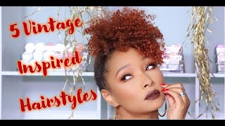 5 Easy Curly Hairstyles | Vintage Inspired | Makeupbykiani