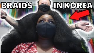 Black Girl Gets Long 4C Hair Braid In Korea | Fail Or Success?