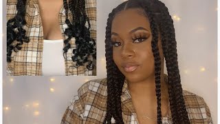 Watch Me Do Knotless Braids With Curly Ends|Mini Hair Story