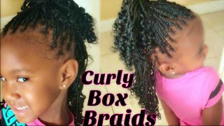 How To| Box Braids For Kids With Curls