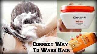 How To: Apply Shampoo & Condition Hair Correctly | Hair Wash Routine For Thick / Healthy Hair