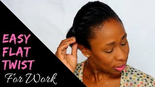 Relaxed Hair Flat Twist Tutorial & Hairstyle