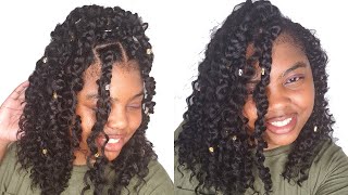 Curly Box Braids   Quick 2 Hour Back To School Hairstyle | Messy/Gypsy/Jumbo