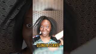 Heatless Curls On Short Relaxed Hair Using A Scarf