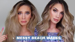 How To Get Messy, Beach Waves Starting With Frizzy Curly Hair | Julia Dantas