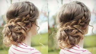 Diy Curly Updo With Braids | Messy Updo Prom | Braidsandstyles12