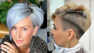 Ways To Cut And Wear Bangs For Older Women'S 2022 | Short Pixie Haircut Ideas Most Viral Haircu