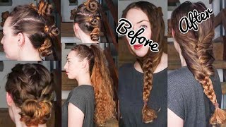 Back To School Hairstyles For Long Curly Frizzy Hair - Heatless