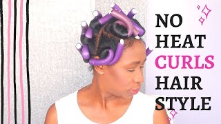 No Heat Hairstyle Using Flexi Rod Set On Relaxed Hair
