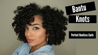 Achieve Perfect Bantu Knots On Stretched/Dry Hair | Heatless Curls