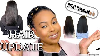 I'M Back!! Hair Update - Relaxed Hair - Thinning Ends - Things Have Changed